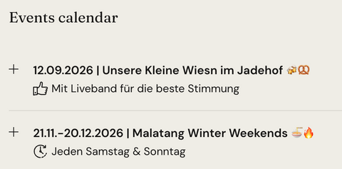 Unser Eventkalender